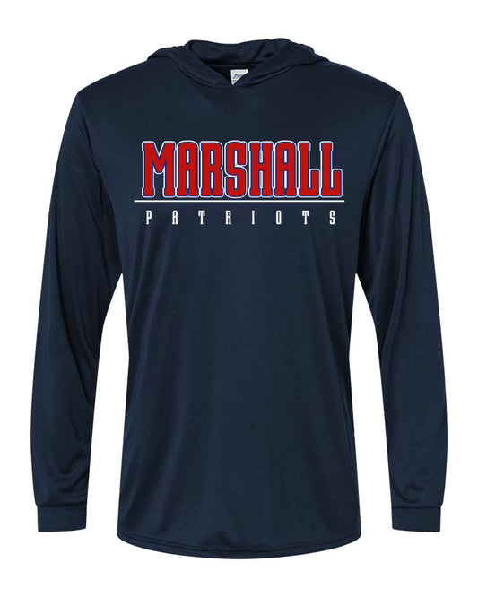 Long Sleeve Drifit Marshall Hoodie/ Youth and Adult Sizes