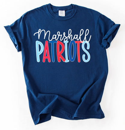 Comfort Colors Marshall Academy Patriots Shirt/ Youth and Adult Sizes