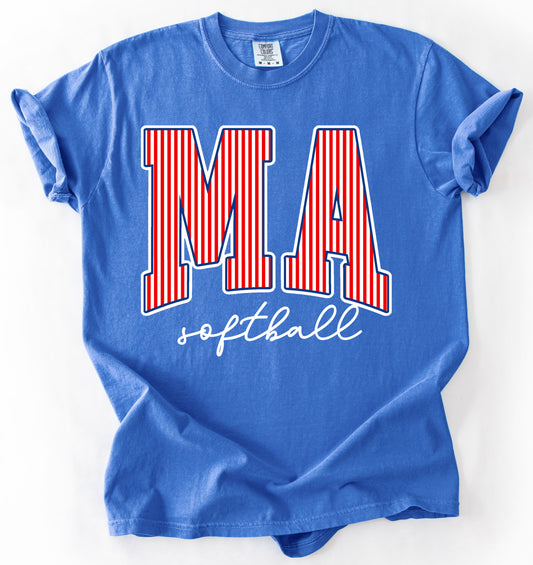 Comfort Colors Marshall Academy Patriots Softball Shirt/ Youth and Adult Sizes