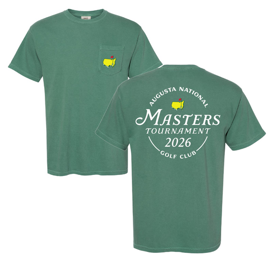 Masters Golf Comfort Colors Tee- Vintage Clubs Pocket Tee