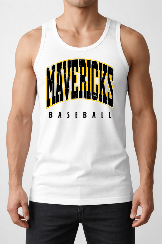 Mavericks Baseball Tank/ Mavericks Baseball Shirt/  Adult Sizes - Mavs Baseball
