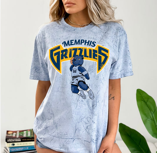 Comfort Colors Color Blast Grizzlies Retro Shirt/ Adult Sizes