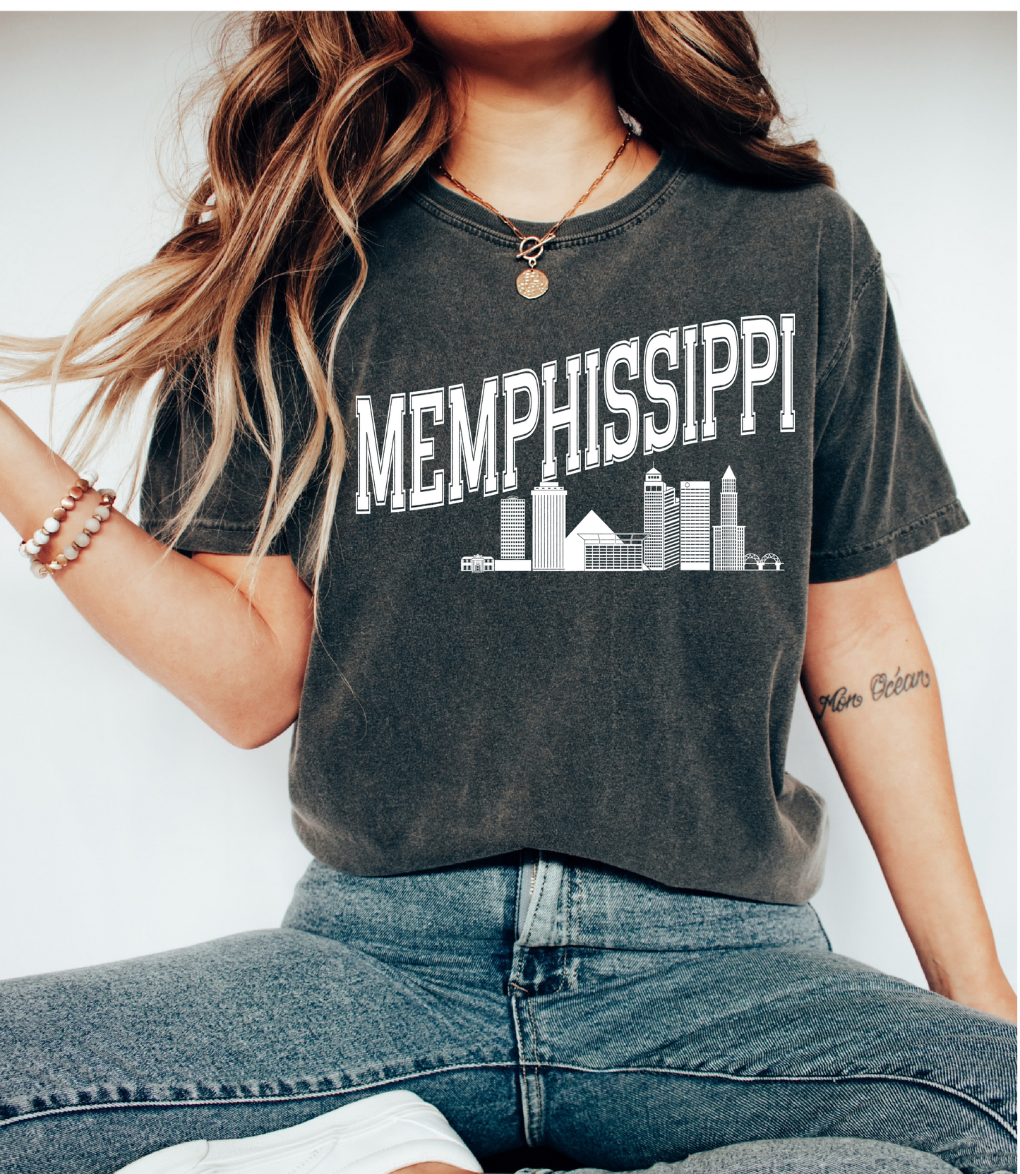 Youth and Adult Memphissippi Tee/ Comfort Colors or Bella / Memphis - Mississippi Shirt