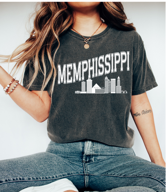 Youth and Adult Memphissippi Tee/ Comfort Colors or Bella / Memphis - Mississippi Shirt