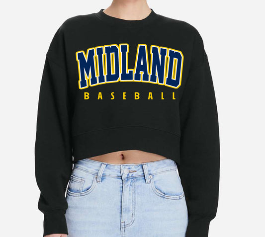 Midland Baseball Cropped Sweatshirt/ Adult Sizes
