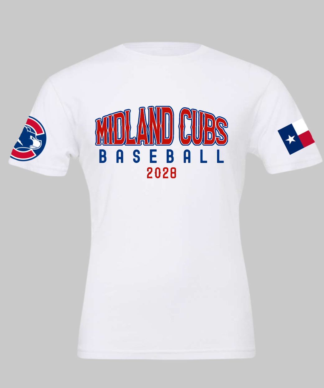 Dry Fit or Bella Canvas Midland Cubs Tee
