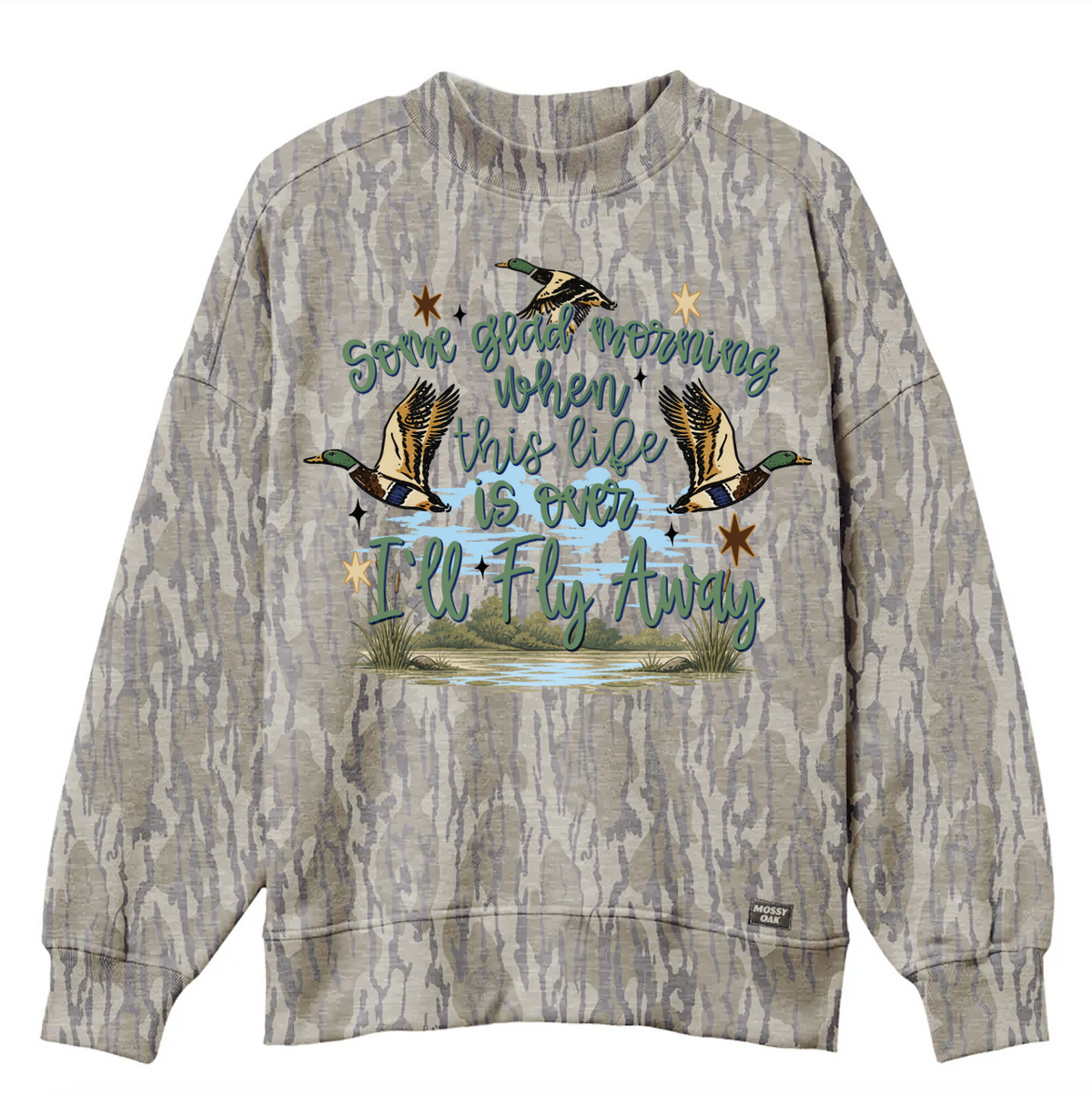 Official Mossy Oak Bottomland Mocknecks - Preorder - I'll Fly Away Print/ Religious Mocknecks