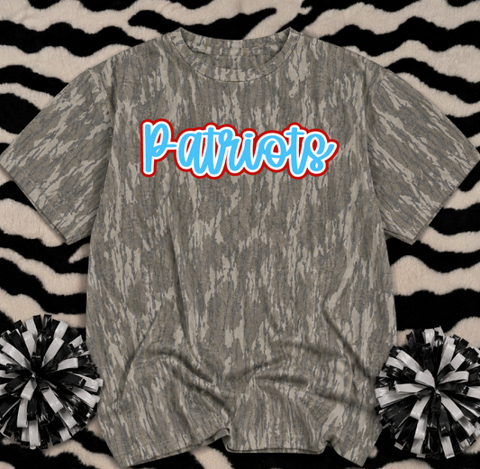 Mossy Oak Camo Shirt/  Patriots Shirt/Lewisburg or Marshall Academy Shirt/ Youth and Adult Sizes