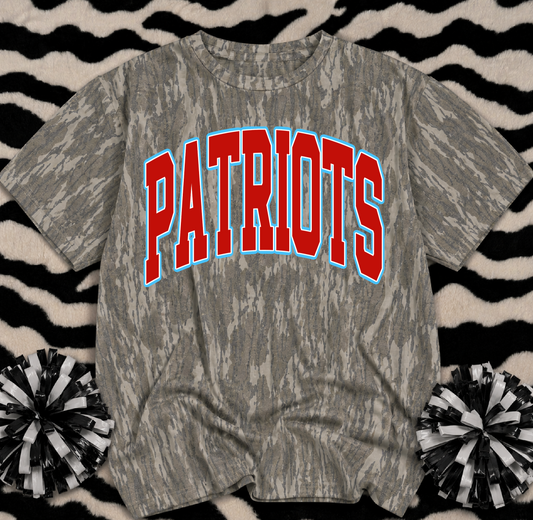 Mossy Oak Camo Patriots Arch Outline Shirt/ Youth and Adult Sizes - Lewisburg/ Marshall Academy