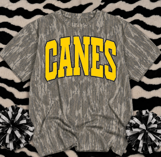 Mossy Oak Canes Baseball Shirt/ Adult Sizes Camo Shirt