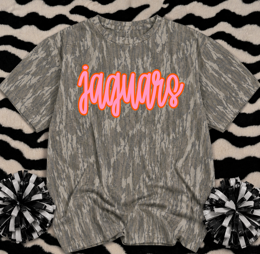 Mossy Oak Camo Desoto Central Jaguars Shirt/Youth and Adult Sizes - DC Jags Shirt - Pink Out