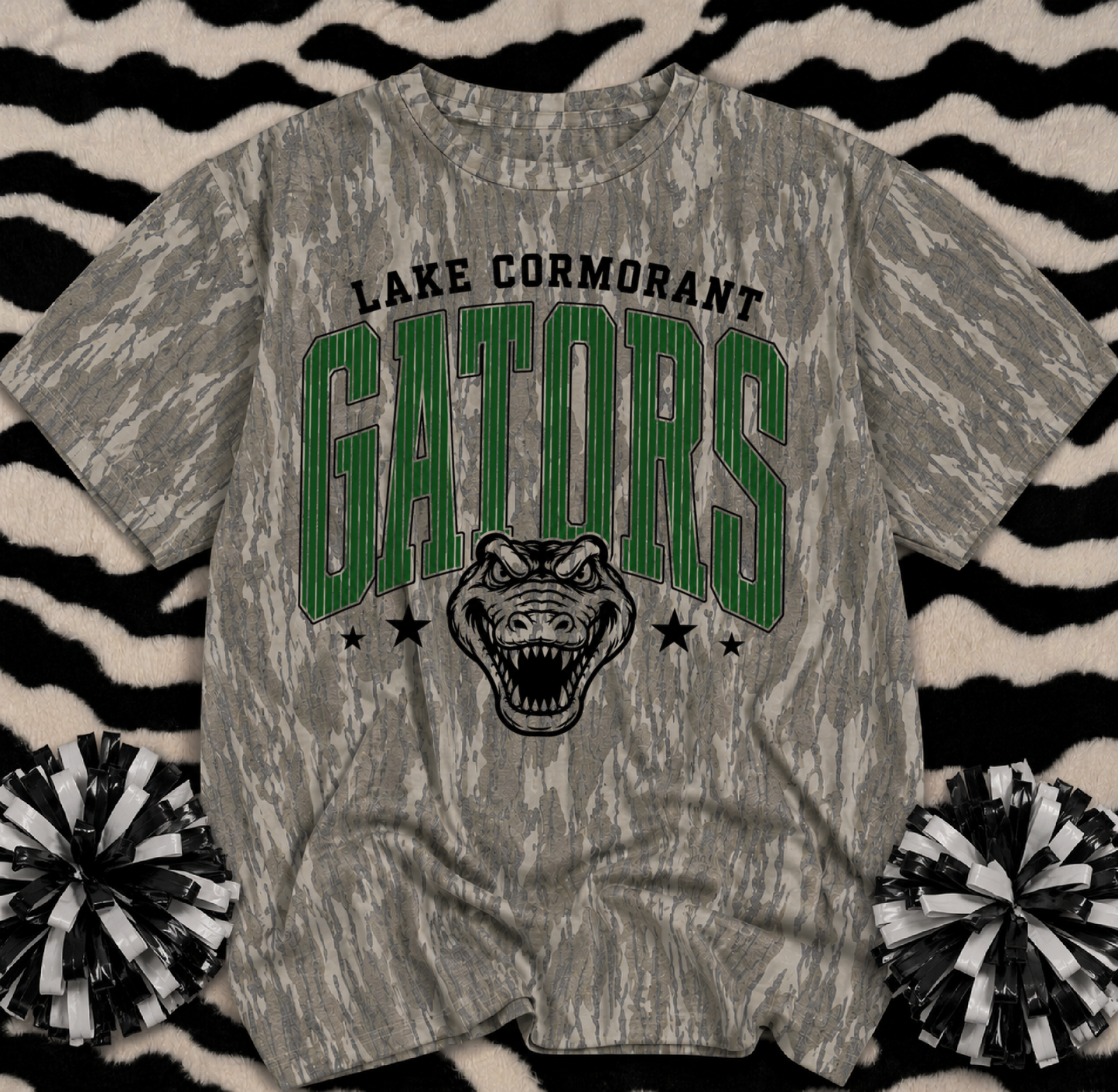 Mossy Oak Lake Cormorant Gators Shirt/ Adult Sizes Camo Shirt