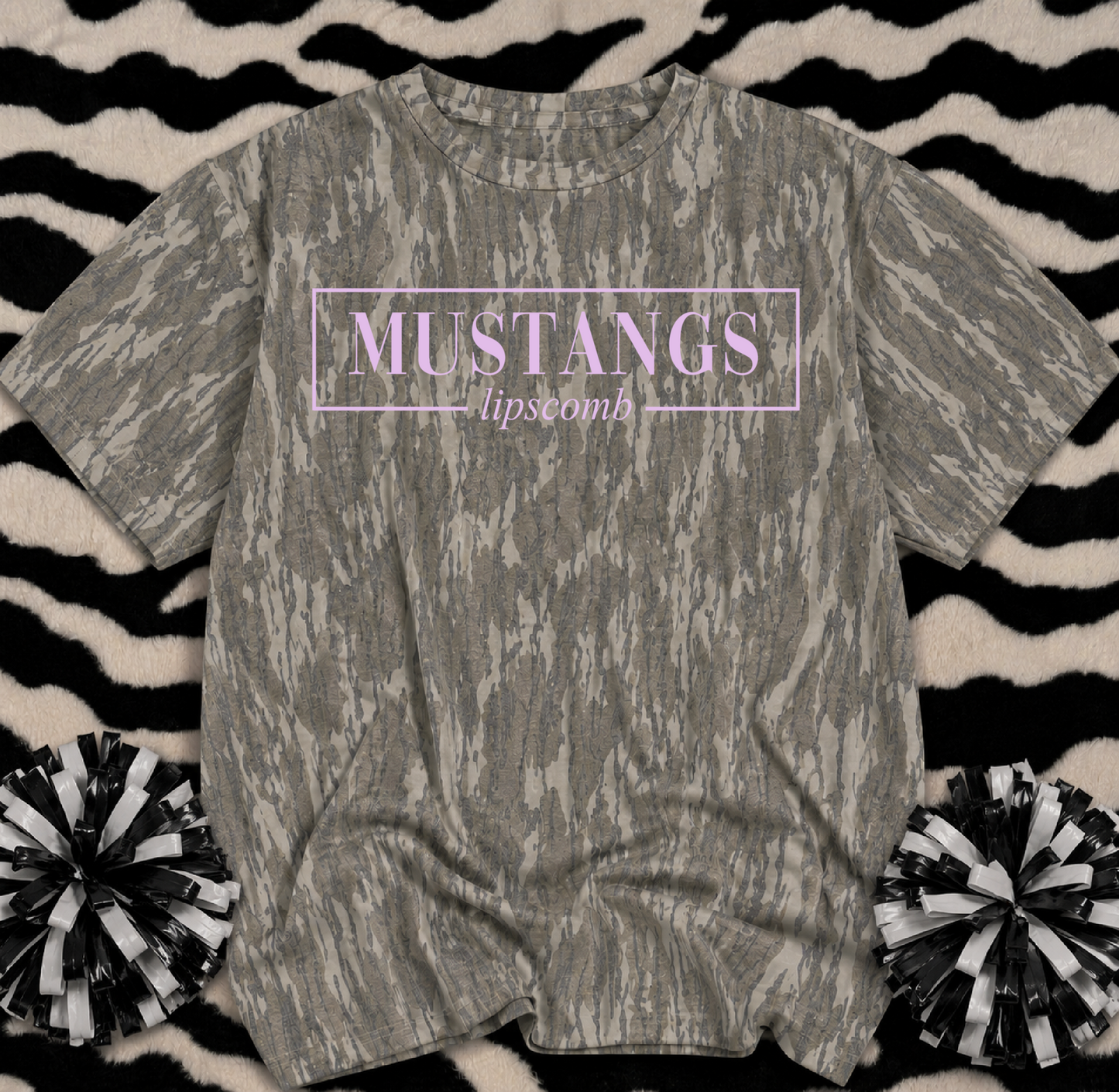 Mossy Oak Lipscomb Mustangs Tee/ Youth and Adult Sizes