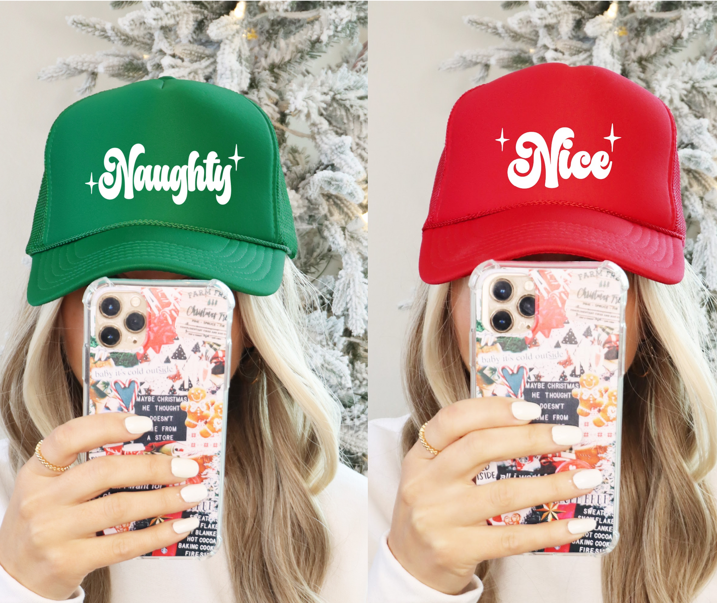 Christmas shop trucker hats