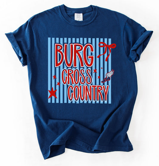 Lewisburg Cross Country Shirt / Comfort Colors or Gildan Softstyle Brand - Burg Cross Country/Youth and Adult Sizes