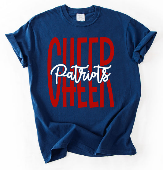 Navy Comfort Colors - Lewisburg Patriots Cheer Shirt /Youth and Adult Sizes