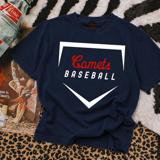Comets Baseball Boxy Crop or Full Length Shirt /Adult Sizes