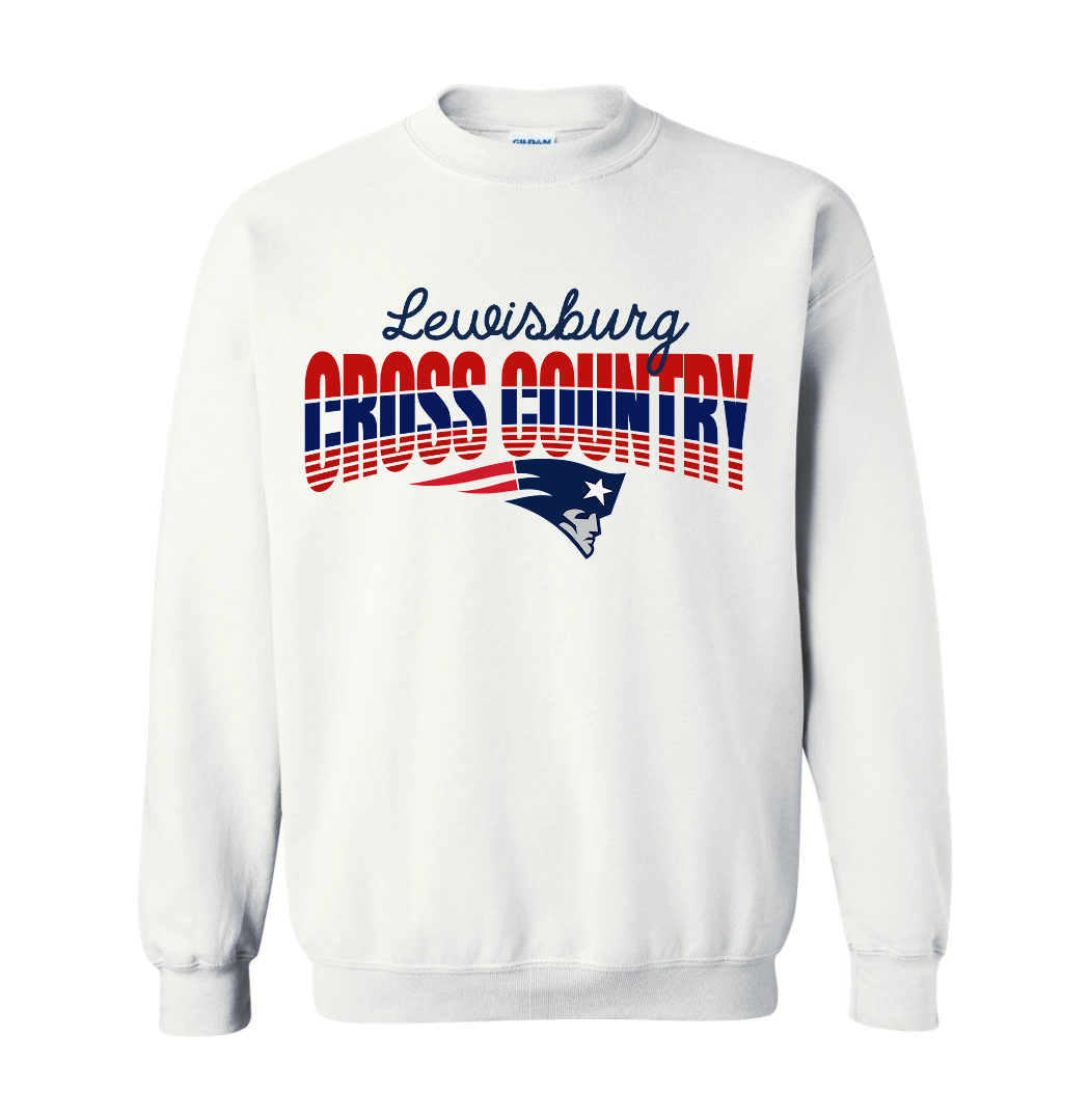 Lewisburg Cross Country Unisex Sweatshirt - White