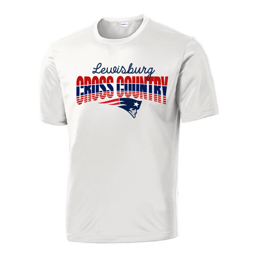 Lewisburg Cross Country Short Sleeve Dri-Fit Patriots Shirt