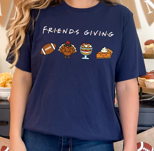Comfort Colors or Bella Canvas Friendsgiving Holiday Tee/ Friends Thanksgiving Shirt