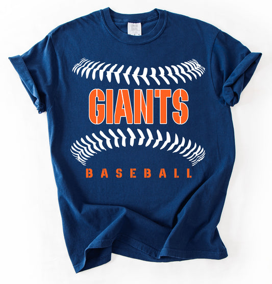 Comfort Colors or Gildan Softstyle Giants Baseball Shirt/ Youth and Adult Sizes