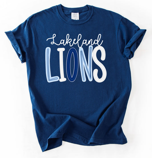 Comfort Colors or Gildan Softstyle Lakeland Lions Shirt/ Youth and Adult Sizes