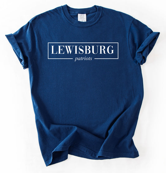 Gildan Softstyle or Comfort Colors - Lewisburg Patriots Shirt /Youth and Adult Sizes - Lewisburg