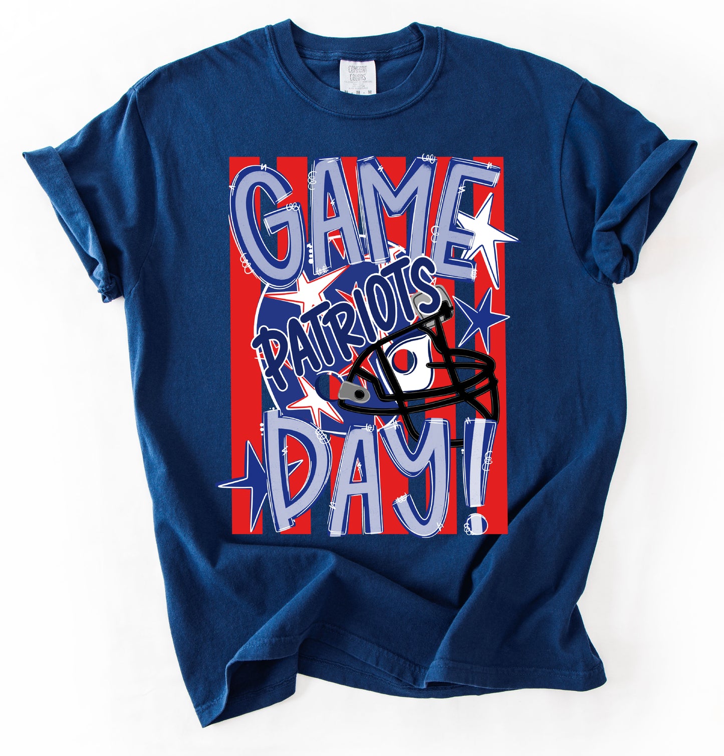 Comfort Colors Patriots Game Day Tee/ Lewisburg Patriots/ Marshall Patriots/Youth and Adult Sizes - Football Shirt