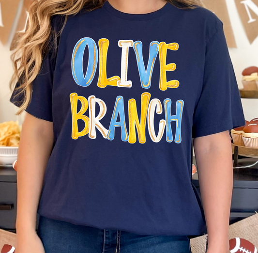 Comfort Colors Olive Branch Tee / Desoto County Schools / Mississippi School Shirt / Youth and Adult Sizes
