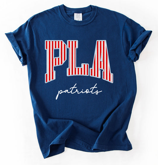 Comfort Colors PLA Patriots (Or Any Other School) Shirt - Youth and Adult Sizes - Completely Customizable