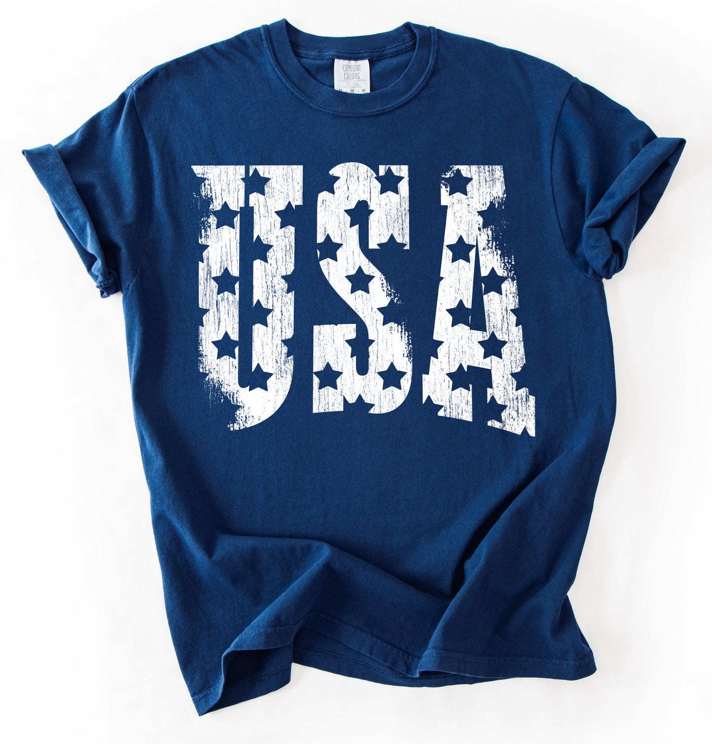 Comfort Colors USA Stars Distressed Tee/ Memorial Day or July 4th Tee/ 4th Of July/ Youth and Adult Sizes