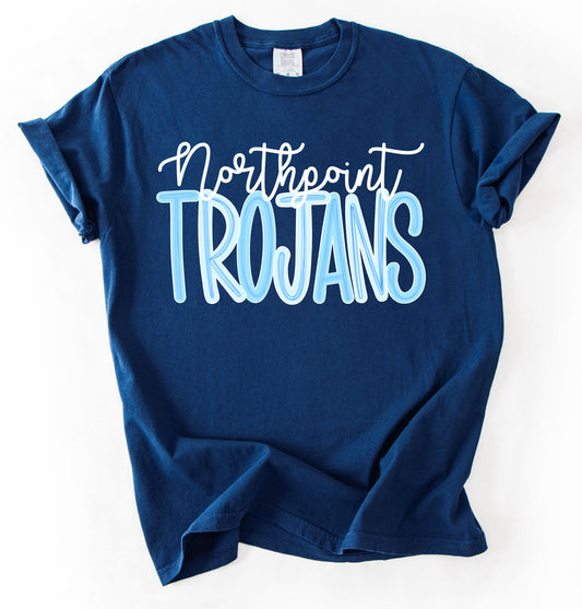 Comfort Colors Northpoint Trojans Tee/ Youth and Adult Sizes