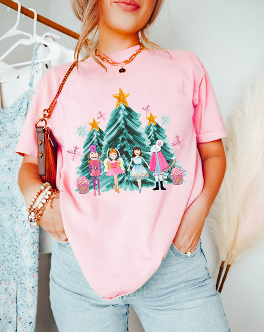 Bella or Comfort Colors Watercolor Nutcracker Tee/ Youth and Adult Options / Christmas Shirt