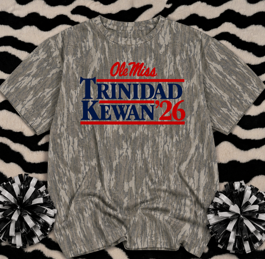 Rebs Mossy Oak Camo Shirt/ Customized for ANY School or Team - Just Type In the Boxes- Youth and Adult Sizes / Ole Miss Trinidad Kewan Campaign Shirt