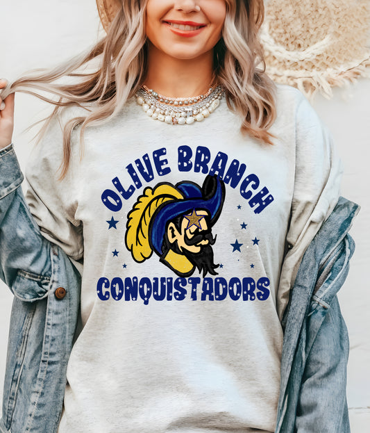Olive Branch Short Sleeve Tee / Desoto County Schools / Mississippi School Shirt / Youth and Adult Sizes