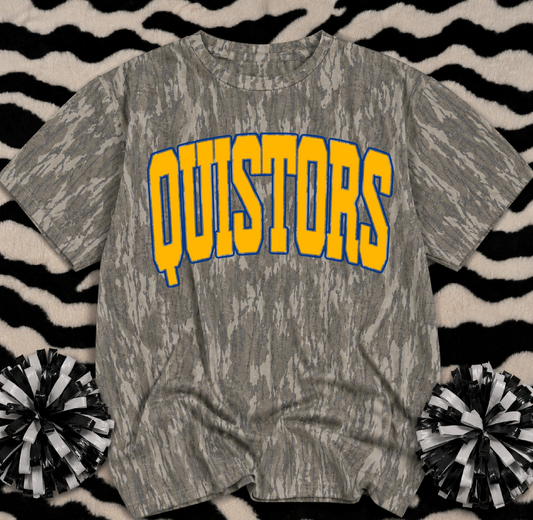 Mossy Oak Camo Olive Branch Quistors Shirt/ Conquistadors Shirt/ Youth and Adult Sizes