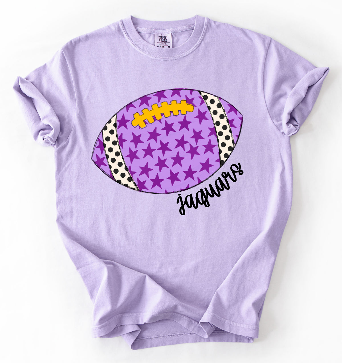 Comfort Colors Desoto Central Jaguars Football with Stars Tee / Desoto Central Schools / Mississippi School Shirt /Youth and Adult Sizes - DC Jags/ Desoto Central