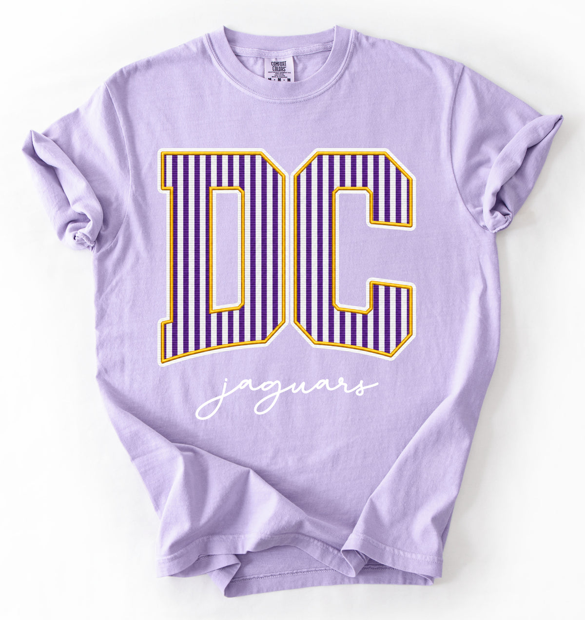 Comfort Colors  Desoto Central Jaguars Stripe Tee / Desoto Central Schools / Mississippi School Shirt /Youth and Adult Sizes - DC Jags/ Desoto Central - DC Jags