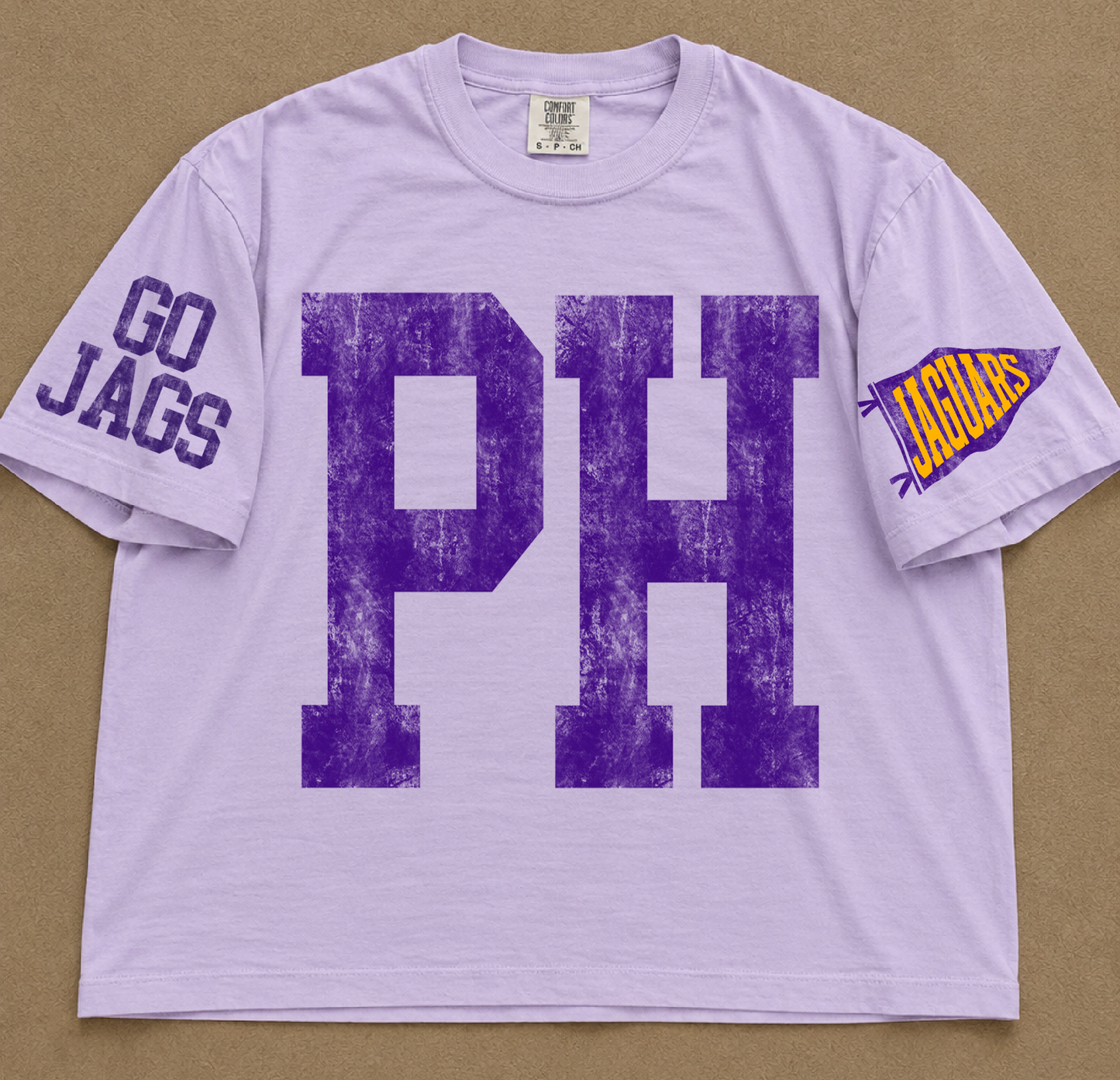 Custom Comfort Colors Pleasant Hill (OR ANY OTHER SCHOOL) Spiritwear Shirts/Football /Baseball or Softball/ Custom Boxy Crops