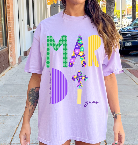 Bella or Comfort Colors Mardi Gras Unisex Shirt / Youth and Adult Sizes / Mardi Gras / Mommy and Me/ Gift For Her
