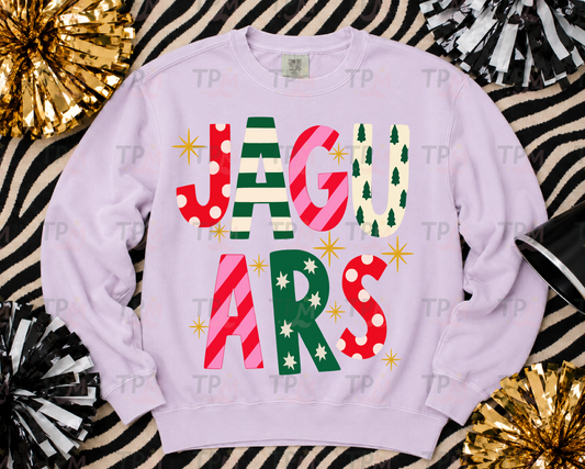 Merry Jaguars Christmas Sweatshirt / Youth and Adult Sizes - DC Jags Sweater - Independent Trading and Comfort Colors Brand
