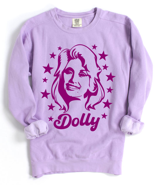 Comfort Colors Country Music Queen Stars Sweatshirt/ Dolly Stars Sweatshirt