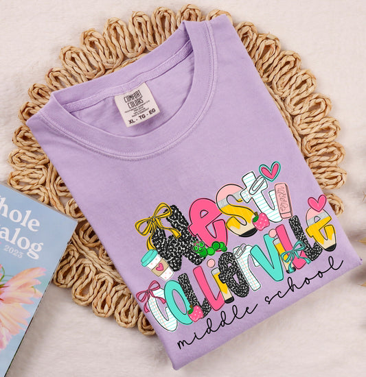 Bella Canvas or Comfort Colors West Collierville Dragons Mascot Tee / Youth and Adult Sizes