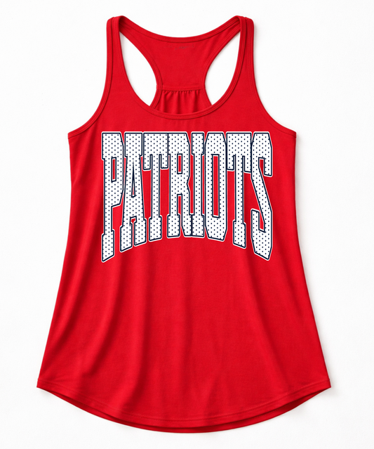 Flowy Bella Patriots Polkadot Tank -  Adult Sizes
