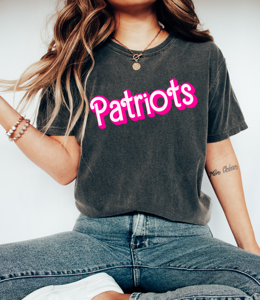 Comfort Colors Lewisburg Barbie Pink Patriots Font Unisex Shirt / Youth and Adult Sizes/ Lewisburg -Desoto County Schools /Lewisburg Patriots Mississippi School Shirt