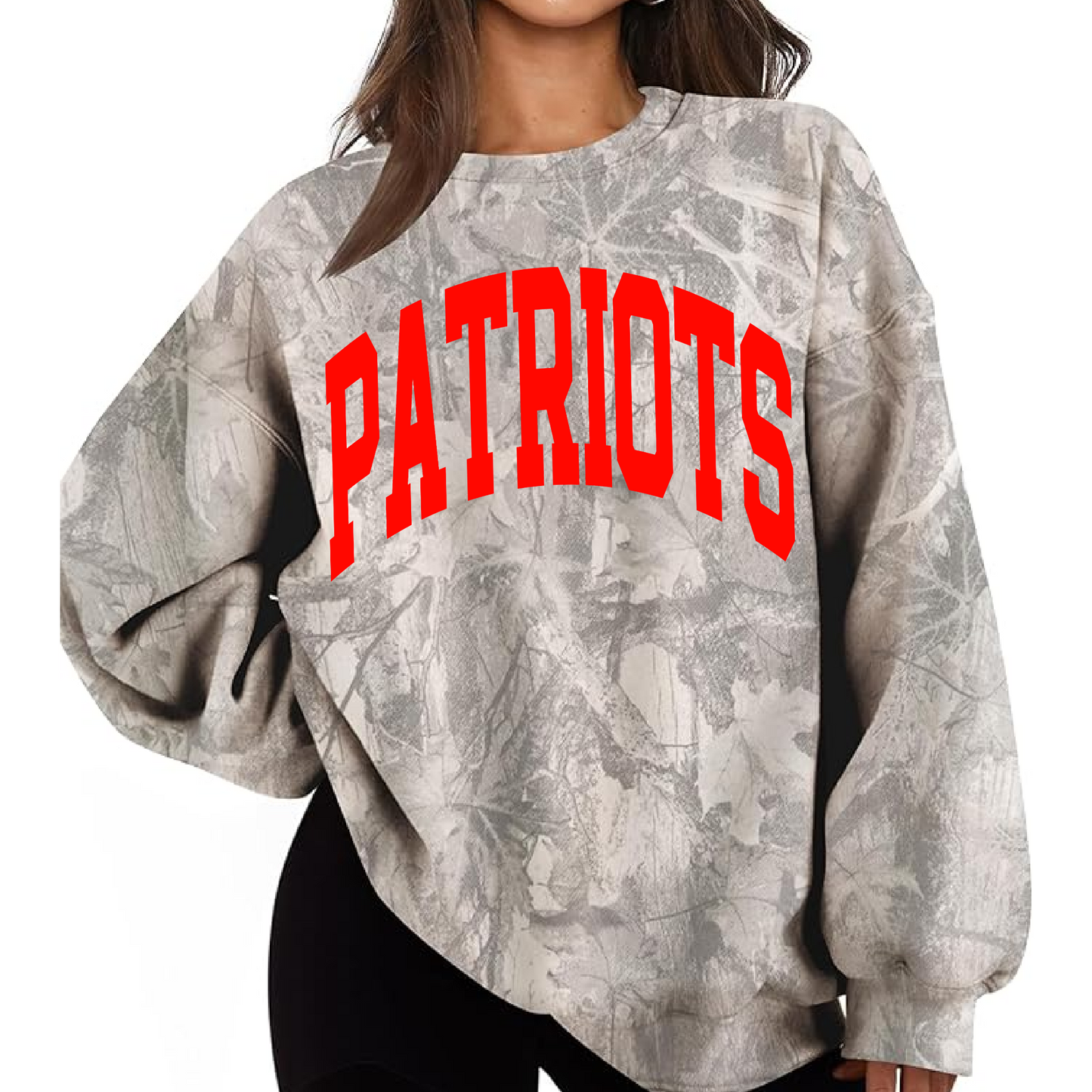 Camo Quality Patriots Sweatshirt/ Adult Sizes