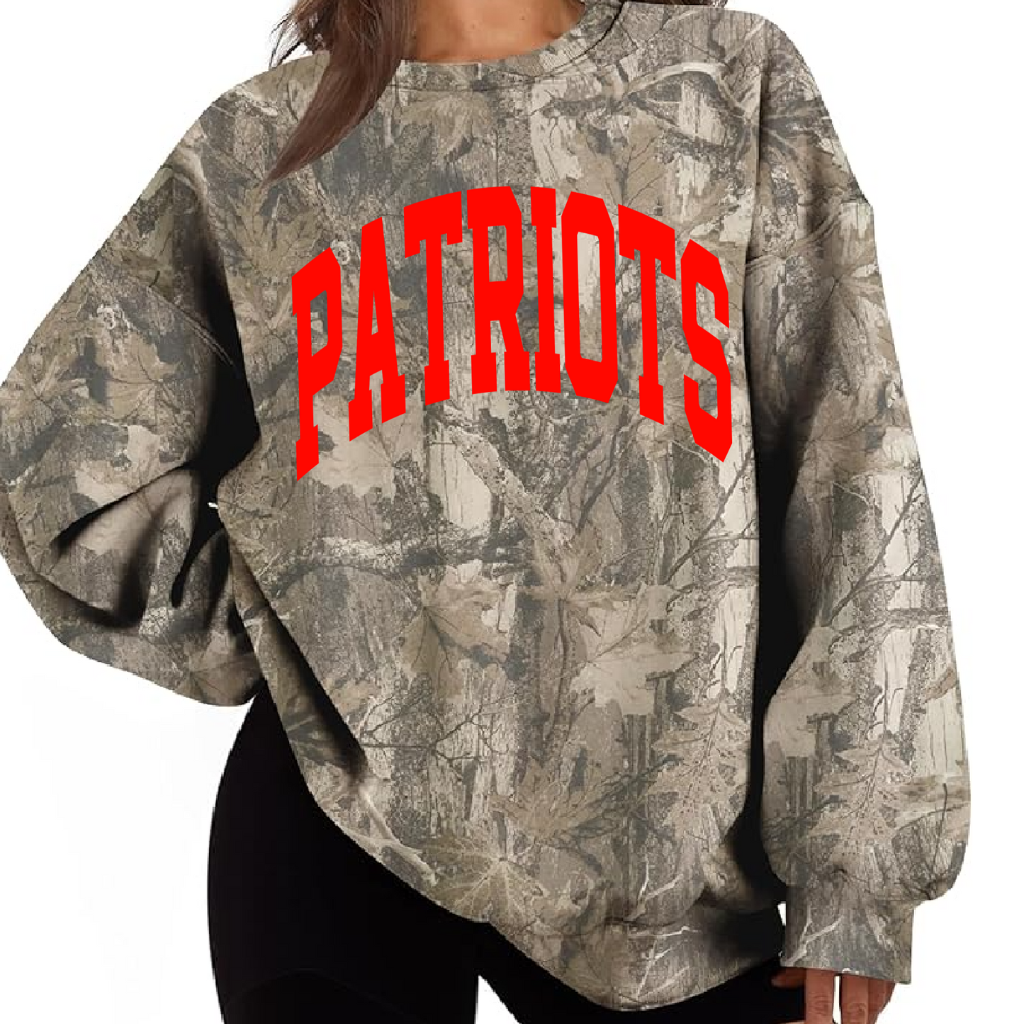 Camo Quality Patriots Sweatshirt/ Adult Sizes