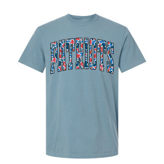 Comfort Colors Camo Patriots Tee/ Youth and Adult Sizes