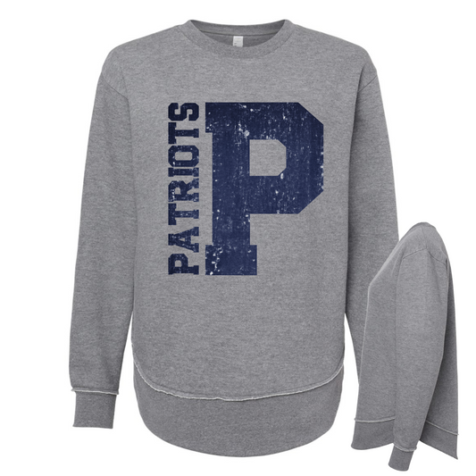 Boutique High Low Quality Sweatshirt/ Custom Spirit Sweatshirt/ Patriots or Any Other Team or Color