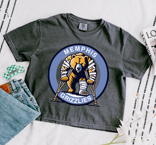 Memphis Funny Crop Injury Tee/ Adult Sizes